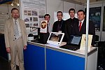 Przedstawiciele Katedry Systemów Multimedialnych z Prof. Andrzejem Czyżewskim przy stoisku Katedry